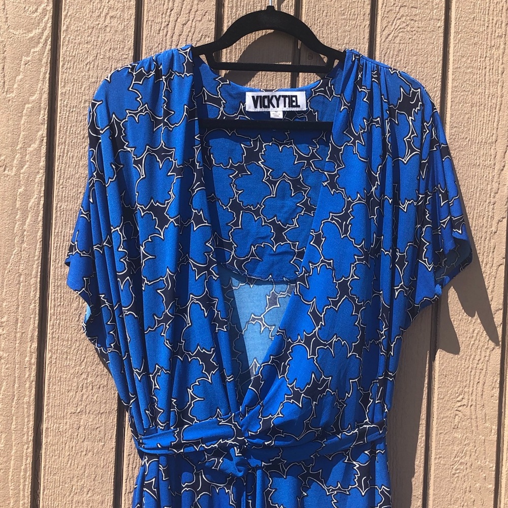 NWOT 1x Vicky Tiel Wrap Tie Dress - Picture 5 of 9